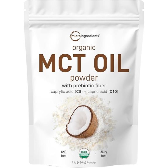 Organic MCT Oil Powder with Prebiotic Fiber (1 lb)