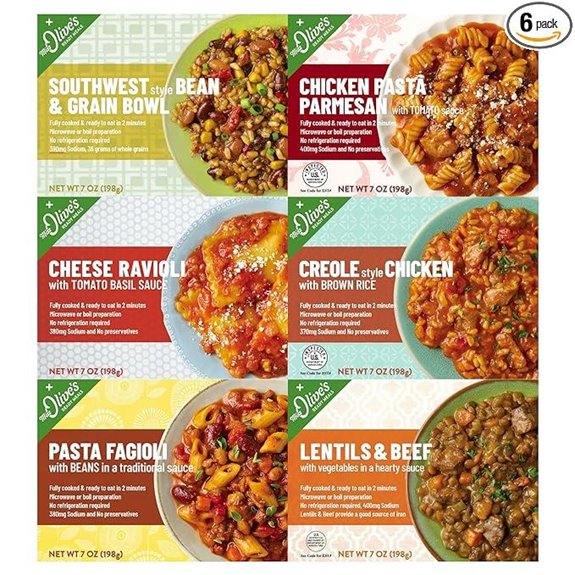 Miss Olive's Low-Sodium Ready Meals Variety Pack (6)