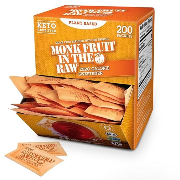 MONK FRUIT IN THE RAW Packets - Sugar-Free Sweetener