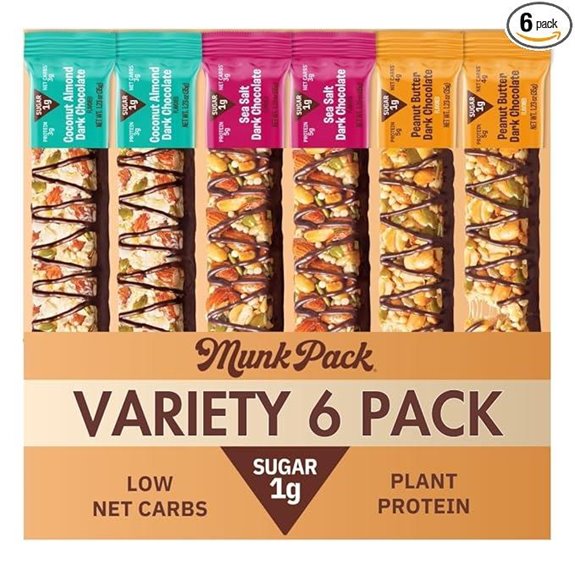 Munk Pack Peanut Butter Dark Chocolate Bars (6)