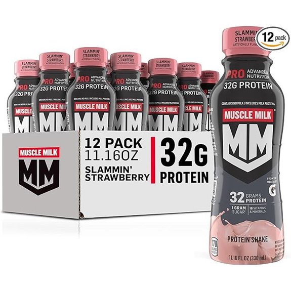 Muscle Milk Pro Advanced Nutrition Shake Slammin' Strawberry (12)