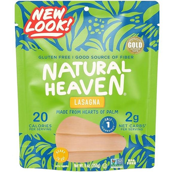 Natural Heaven Lasagna Noodles - Hearts of Palm Keto Pasta