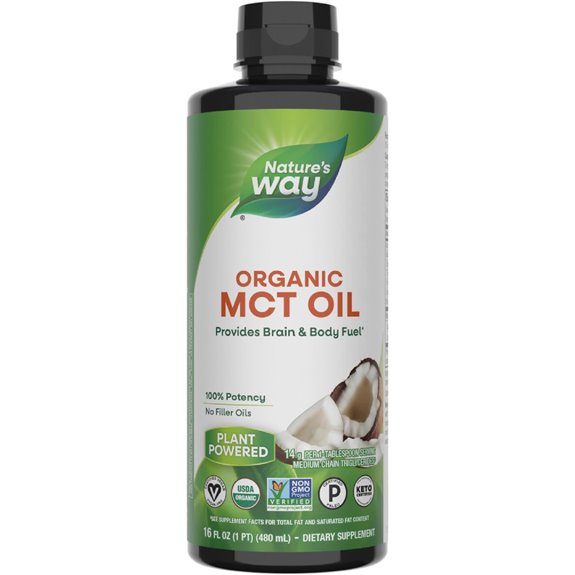 Nature&rsquo;s Way Organic MCT Oil 16 oz (Non-GMO)