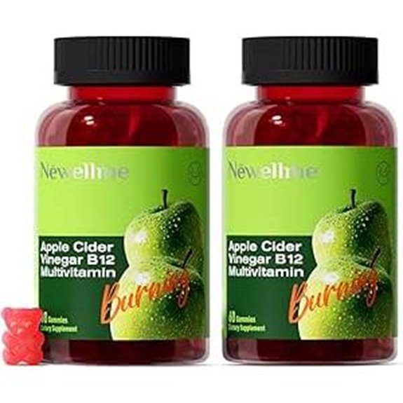 Newellme Apple Cider Vinegar Gummies with B12 (120)