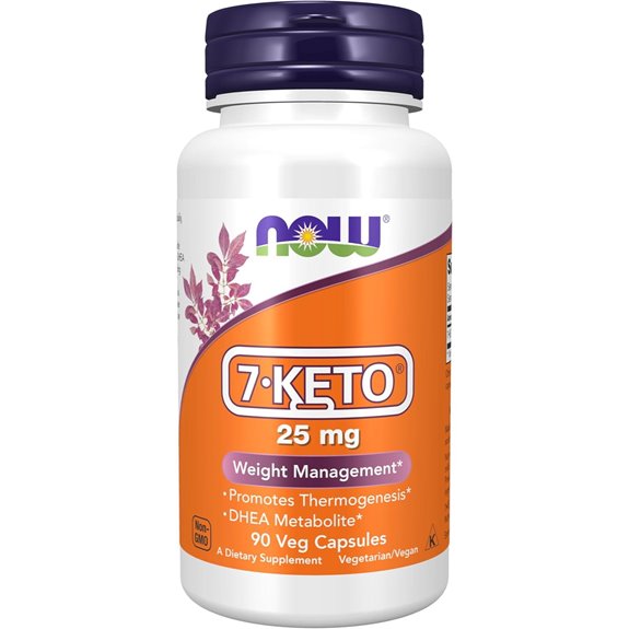 NOW Foods 7-Keto 25 mg Capsules for Weight Management