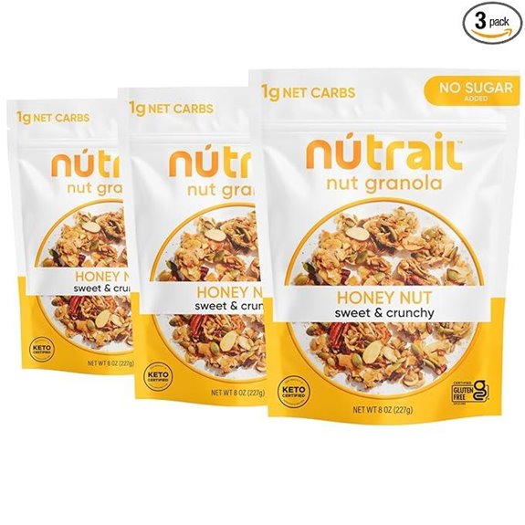 NuTrail Honey Nut Granola Cereal No Sugar Added (3-Pack)