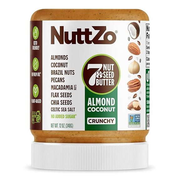 NuttZo Keto Nut & Seed Butter Crunchy 12 oz