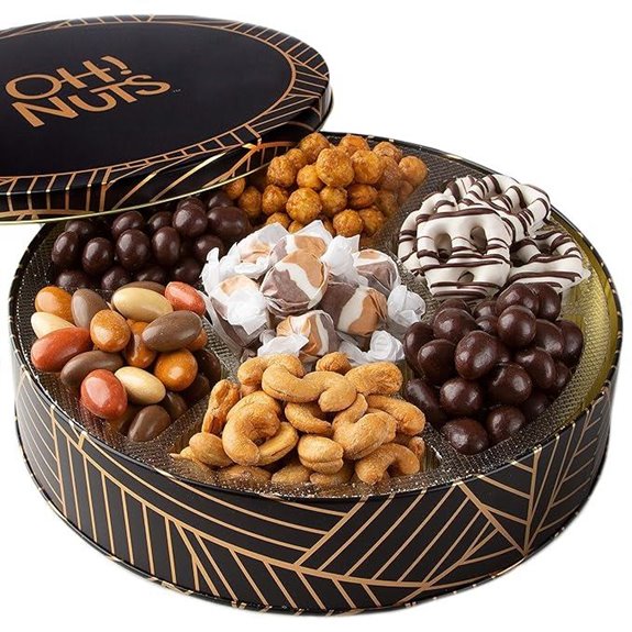 Oh! Nuts Chocolate Pretzels Gift Basket Tin Box