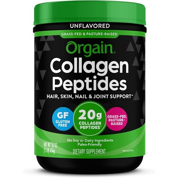 Orgain Hydrolyzed Collagen Peptides Powder Unflavored 1lb