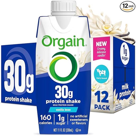 Orgain High Protein Shake Vanilla Bean 11 oz (12)