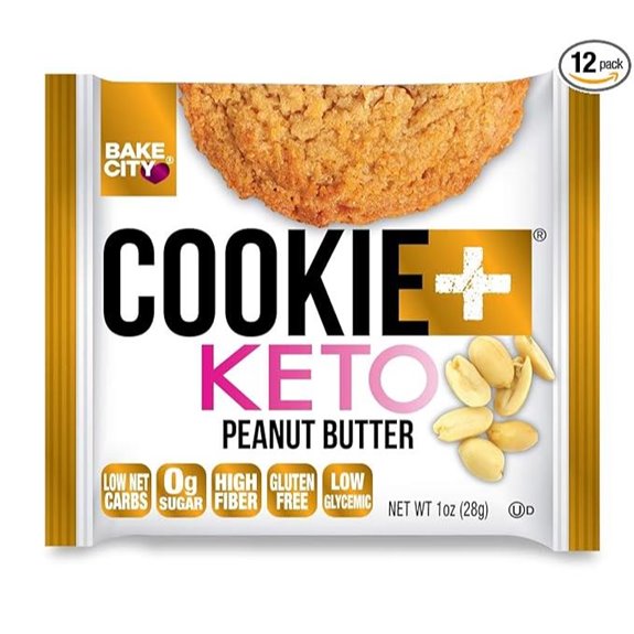 Bake City Cookie Plus Keto: Peanut Butter Cookies 12 Pack
