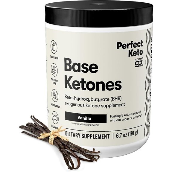 Perfect Keto Exogenous Ketones Powder - Vanilla (6.7 oz)