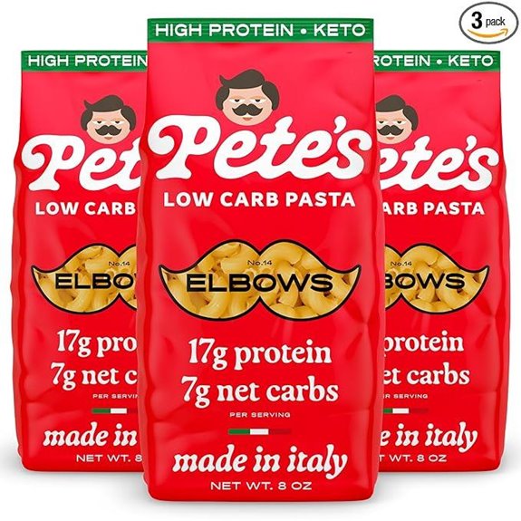 Pete’s Pasta High-Protein Low-Carb Elbow Macaroni (3-Pack)