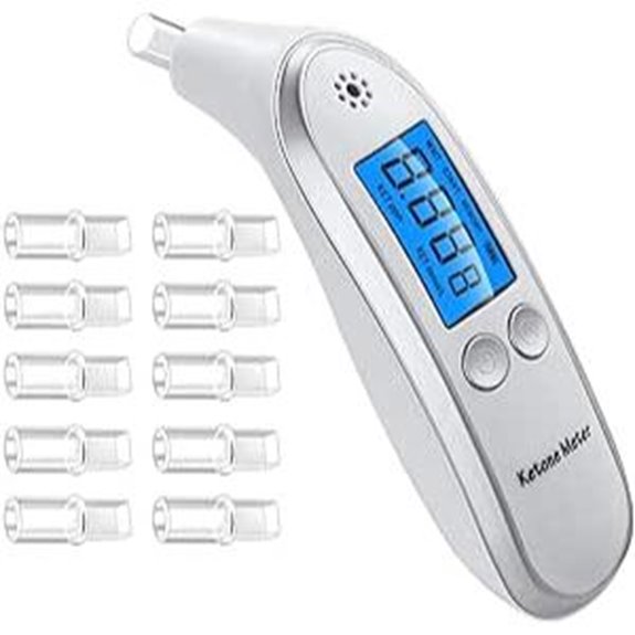 Portable Ketosis Meter: Breath Ketone Analyzer with Mouthpieces