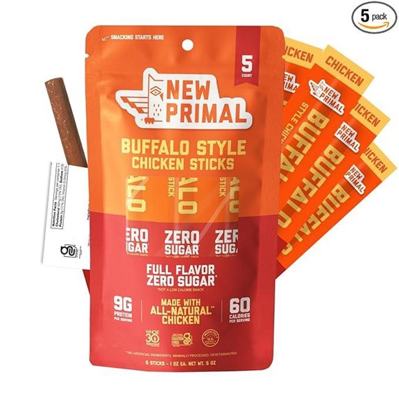 Primal Buffalo Chicken Sticks &ndash; Keto Jerky 5 Pack