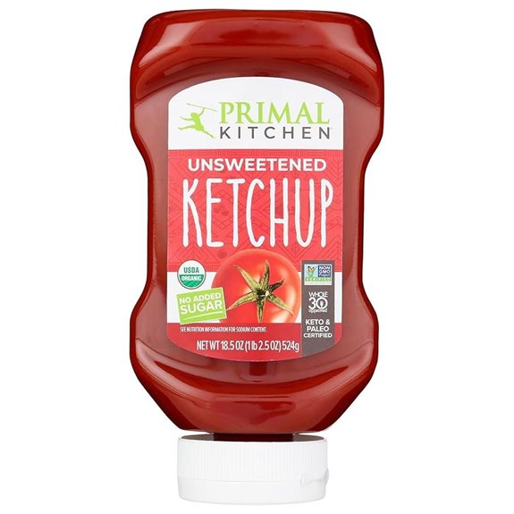 Primal Kitchen Organic Unsweetened Squeeze Ketchup 18.5 OZ