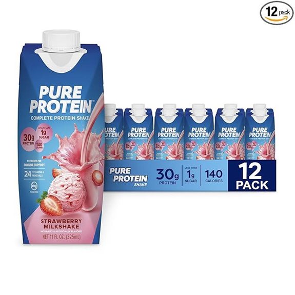 Pure Protein Strawberry Shake 30g Ready-to-Drink 12-Pack
