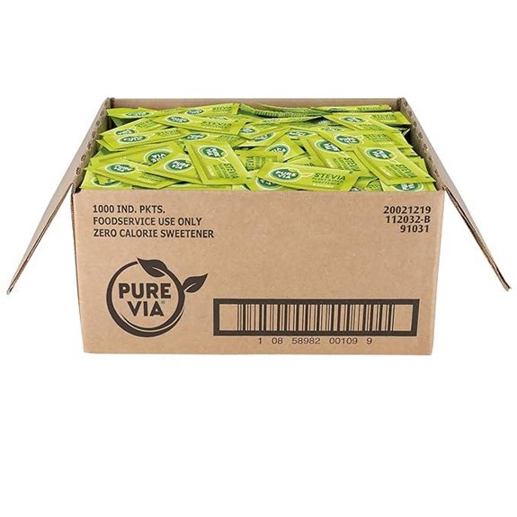 PURE VIA Stevia Packets – Zero Calorie Sweetener (1000)