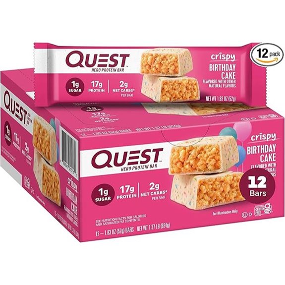 Quest Nutrition Crispy Birthday Cake Protein Bar (12 Count)