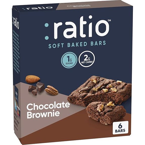 Ratio Soft Baked Bars: Chocolate Brownie Keto (6 Bars)