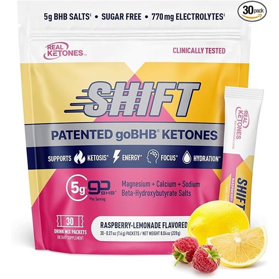 Real Ketones BHB Exogenous Ketones Drink Mix Packets