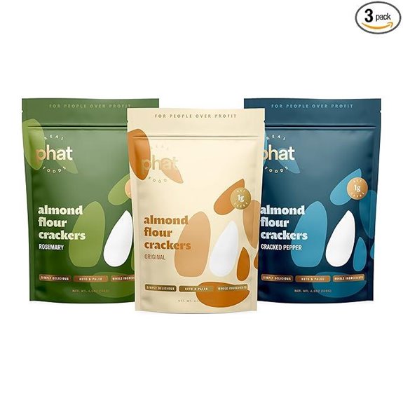 Real Phat Foods Almond Flour Crackers Variety Pack