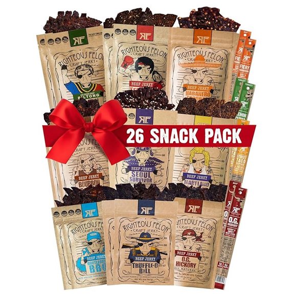 Righteous Felon Beef Jerky & Meat Sticks Variety Pack