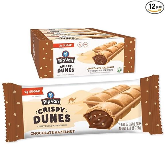 Rip Van Crispy Dunes Vegan Hazelnut Wafer Sticks (12 Pack)