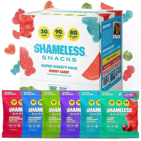Shameless Snacks: Healthy Low-Calorie Keto Gummies 6-Pack