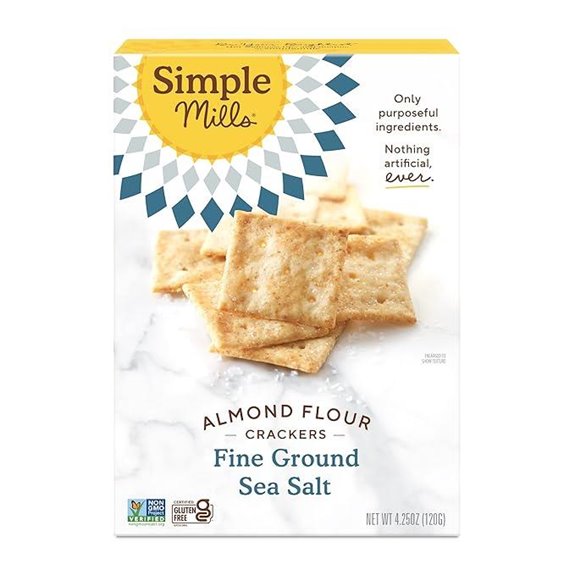 Simple Mills Almond Flour Crackers Fine Ground Sea Salt 4.25 Oz