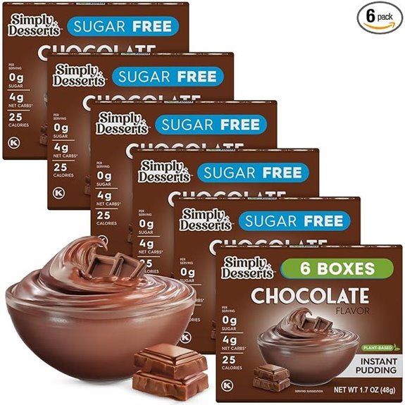 Simply Desserts Sugar-Free Chocolate Instant Pudding (6-Pack)