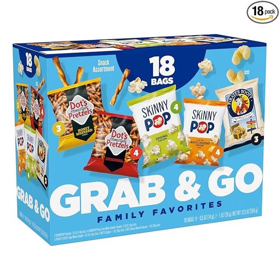 SkinnyPop Variety Pack + Pretzels & Pirate’s Booty (18)