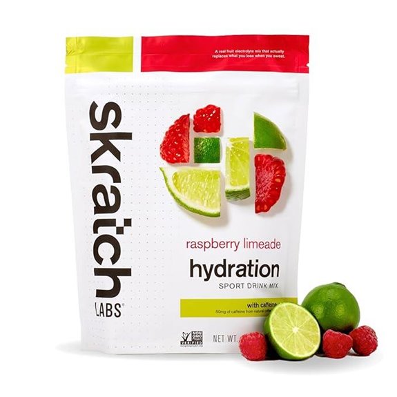 Skratch Labs Hydration Powder - Raspberry Limeade (Caffeinated)