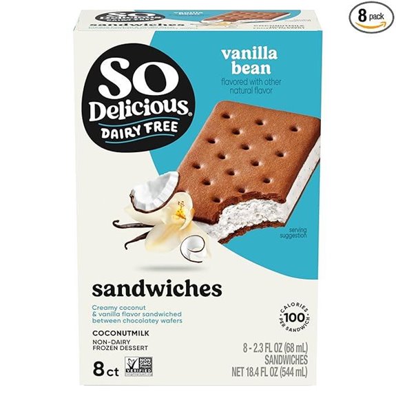So Delicious Coconut Milk Vanilla Bean Frozen Dessert Sandwiches