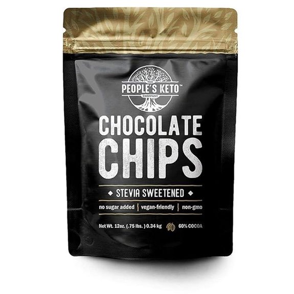 Sugar Free Large Chocolate Chips 12 oz (1 Pack)