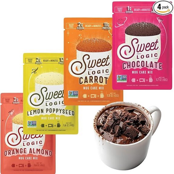 Sweet Logic Keto Dessert Mug Cake Mixes (4 Pack)