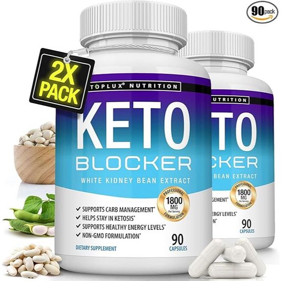 Toplux Keto Blocker Pills with White Kidney Bean Extract