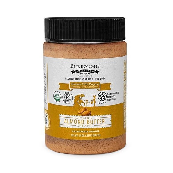 USDA Organic Creamy Almond Butter 14 oz