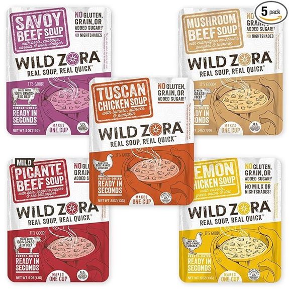 Wild Zora Keto-Friendly Soups 5-Pack Variety Pack