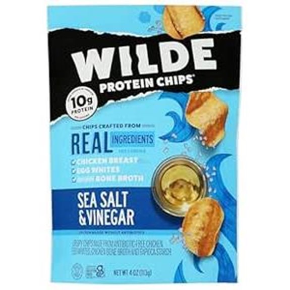 Wilde Snacks Chips Protein Seasalt Vingar 4 OZ