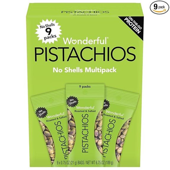 Wonderful Pistachios No Shells - Roasted & Salted (9 Bags)