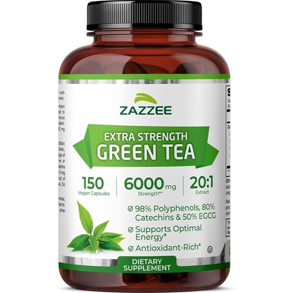 Zazzee Extra Strength Green Tea Extract 150 Capsules