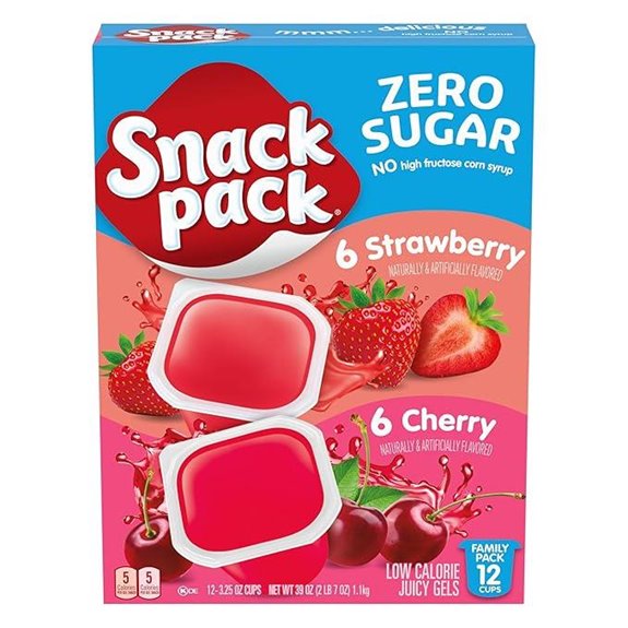 Zero Sugar Strawberry-Cherry Gel Cups 12-Count Family Pack